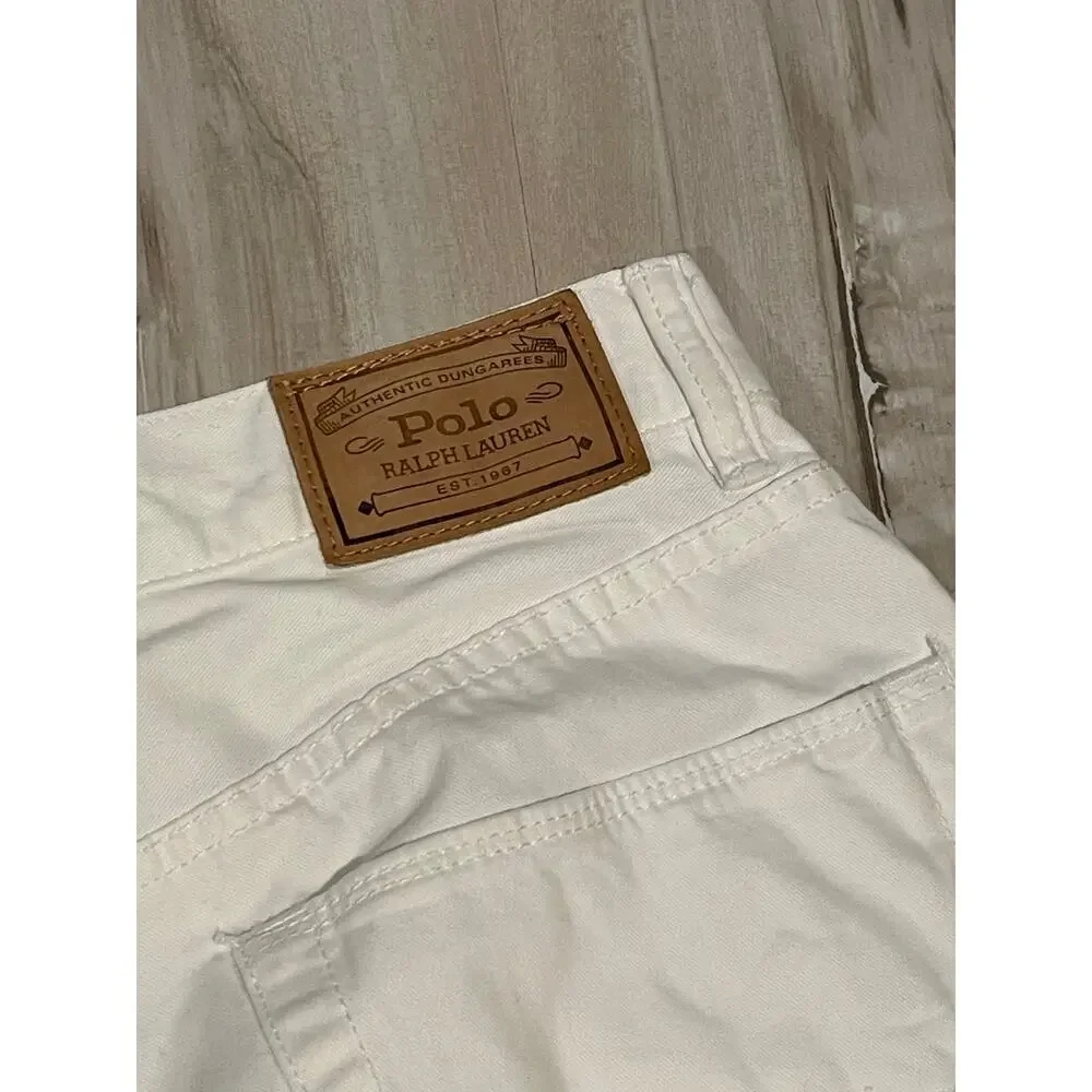 Polo Ralph Lauren Authentic white dungarees RL Jeans size 30
